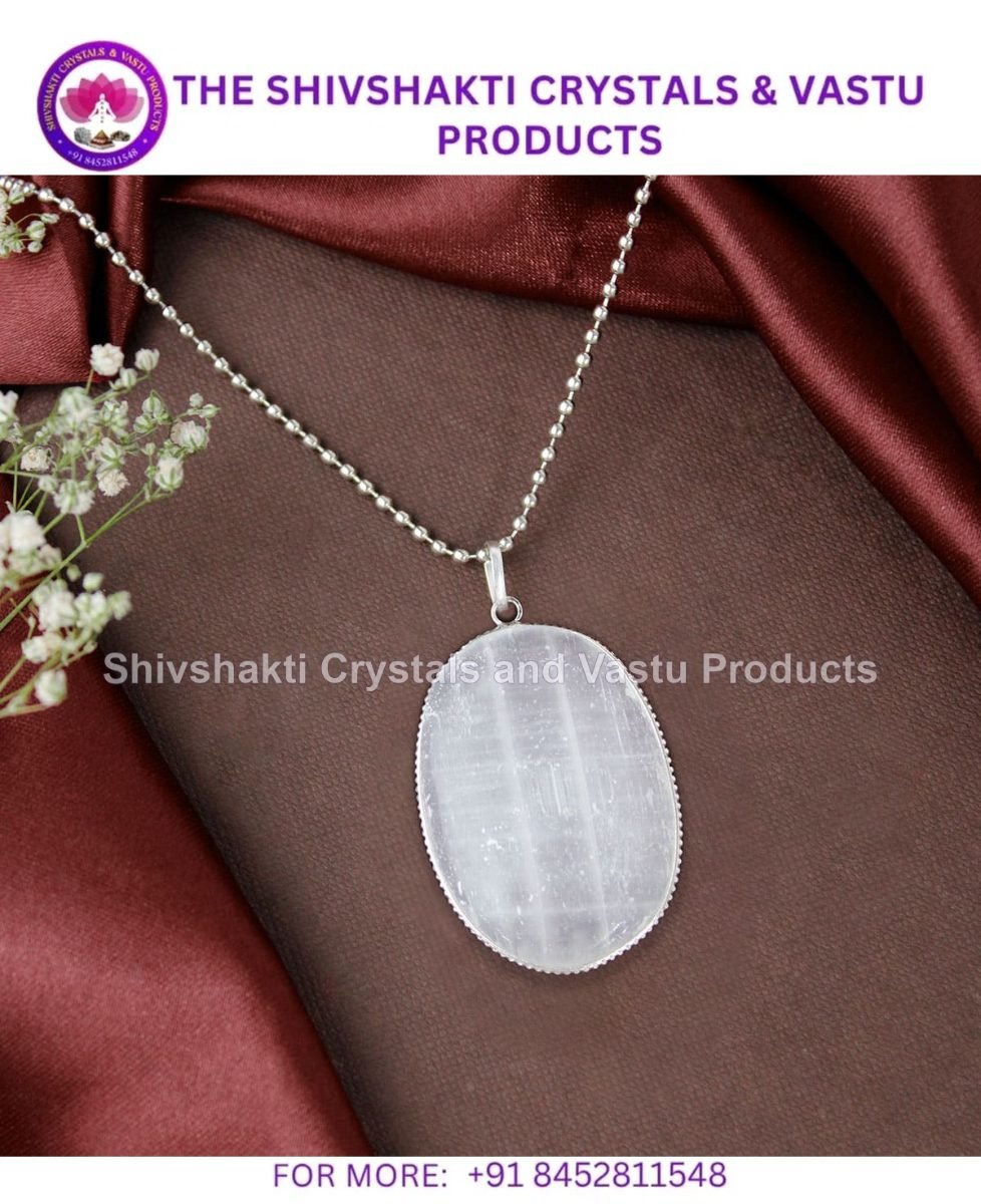Selenite Oval Pendant