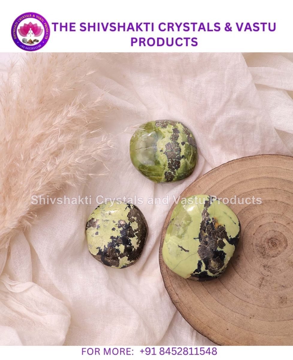 Serpentine With Pyrite Palm Stone