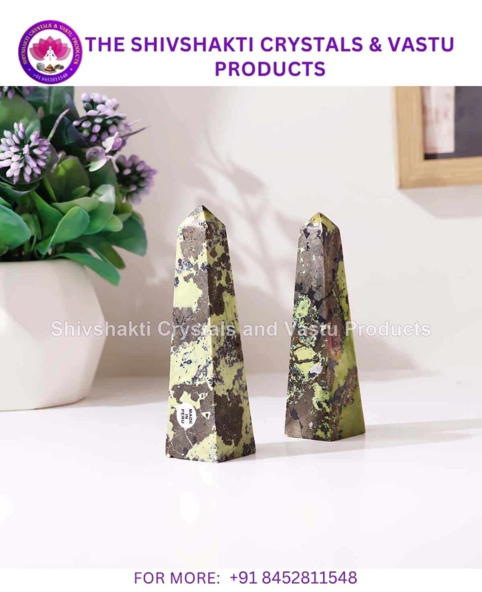 Serpentine With Pyrite Tower