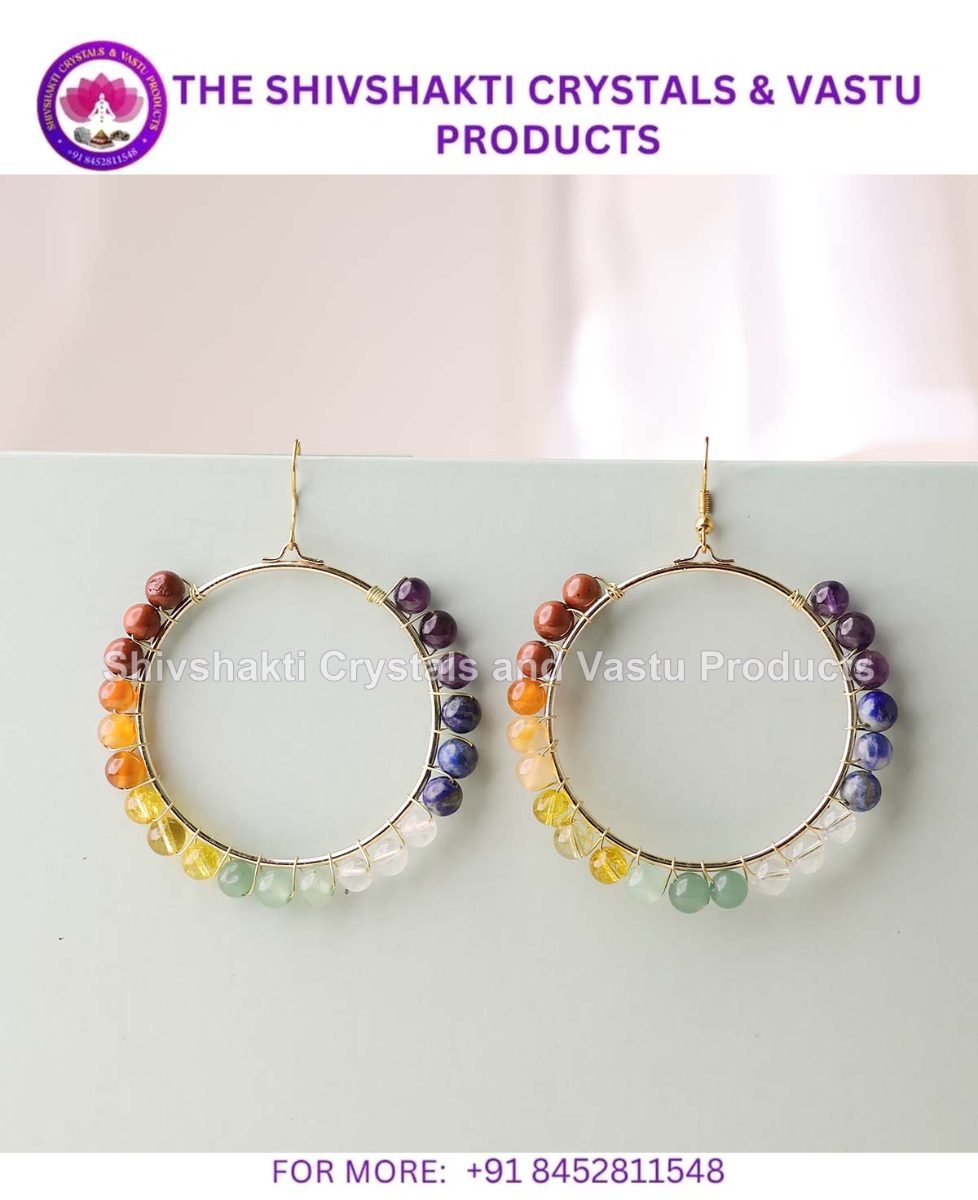 Seven Chakra Beads Hook Earrings
