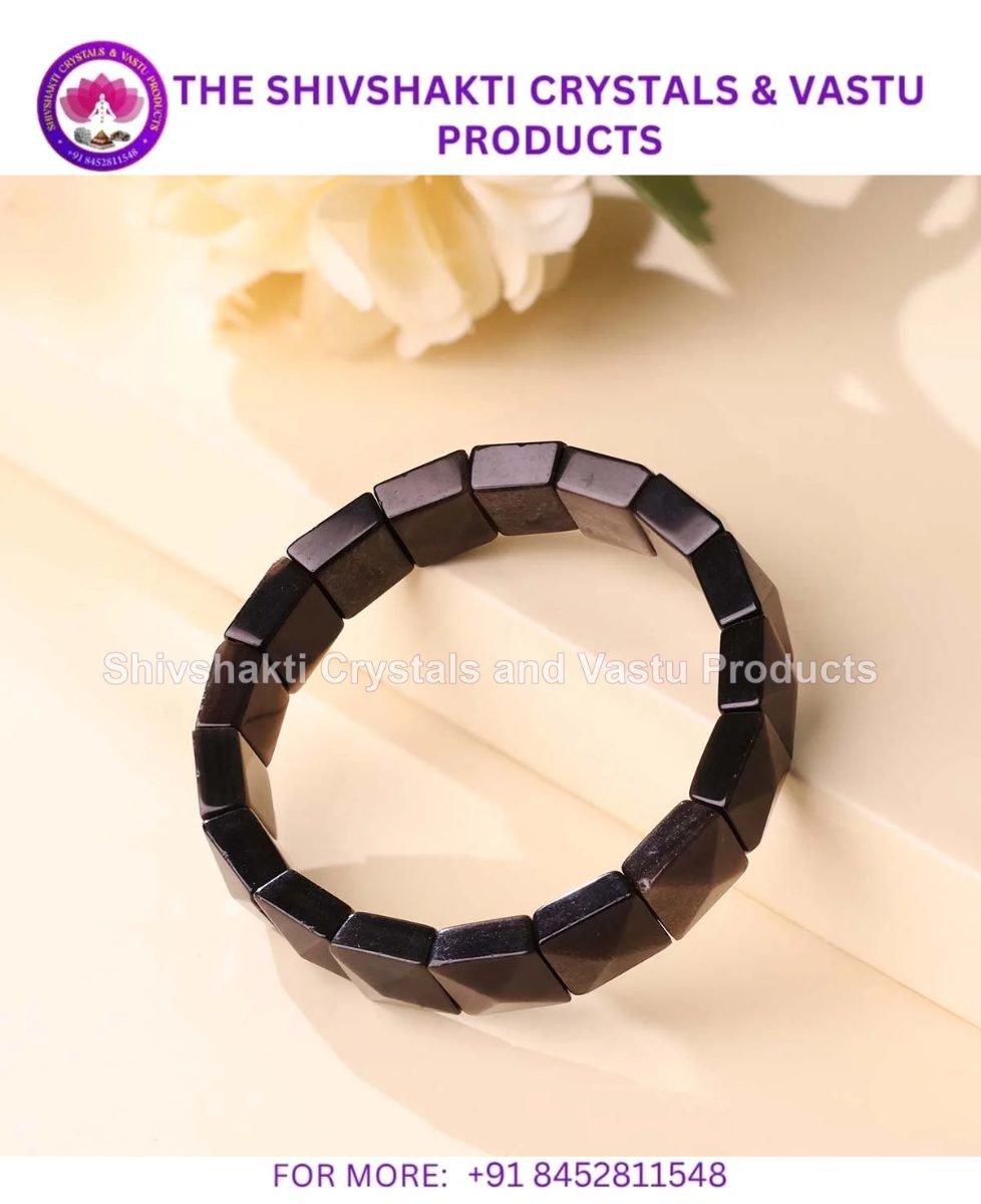 Silver Sheen Obsidian Bracelet