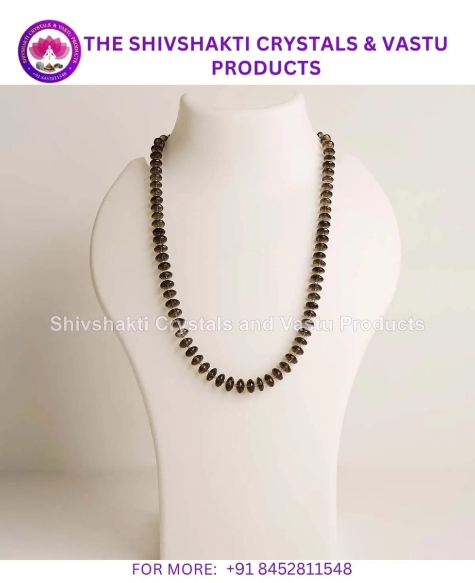 Smokey Quartz Bati Big Faceted Necklace