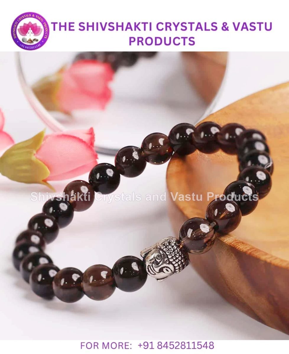 Smokey Quartz Buddha Bracelet