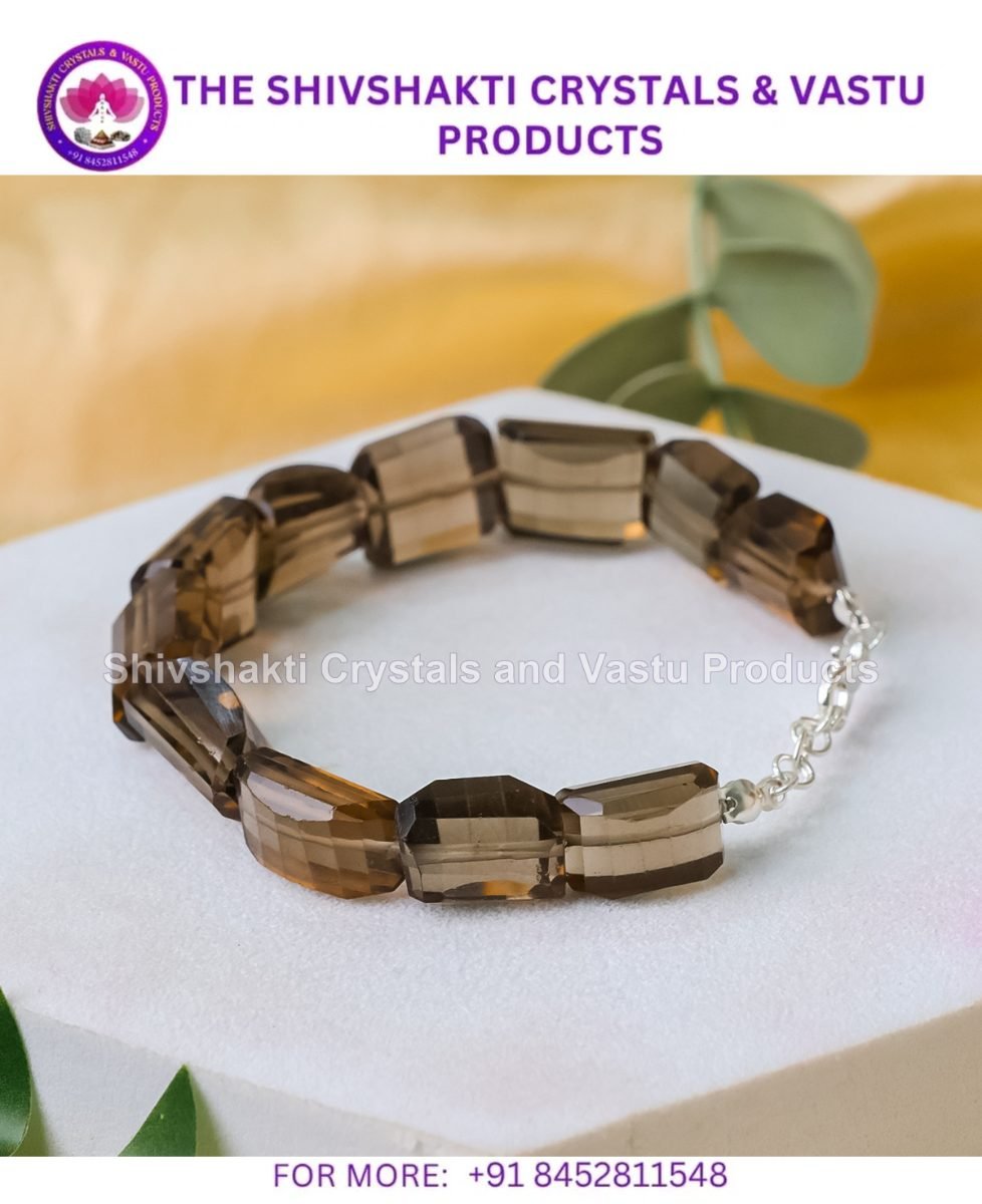 Smokey quartz Faceted Tumble Bracelet