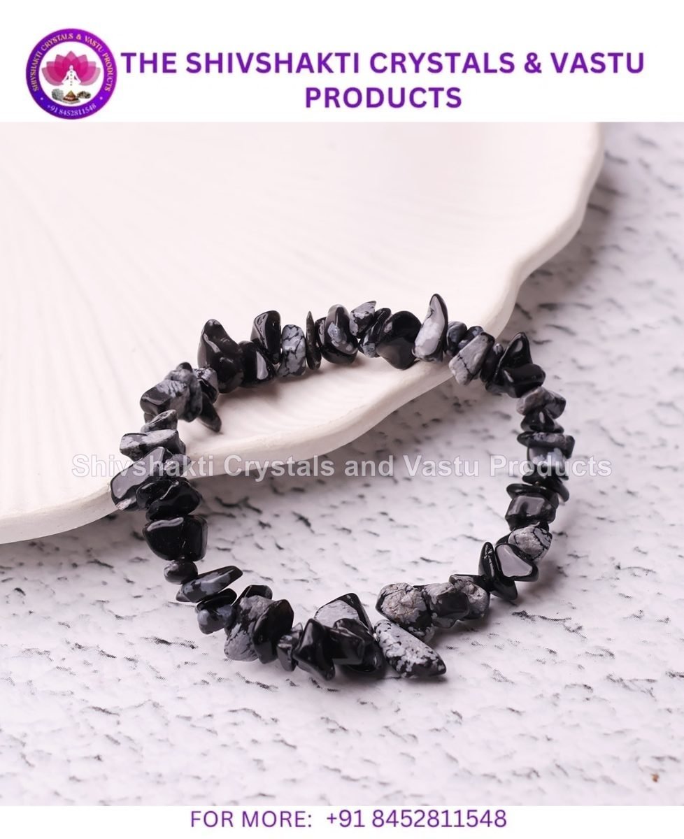 Snowflake Obsidian Bracelet 8mm