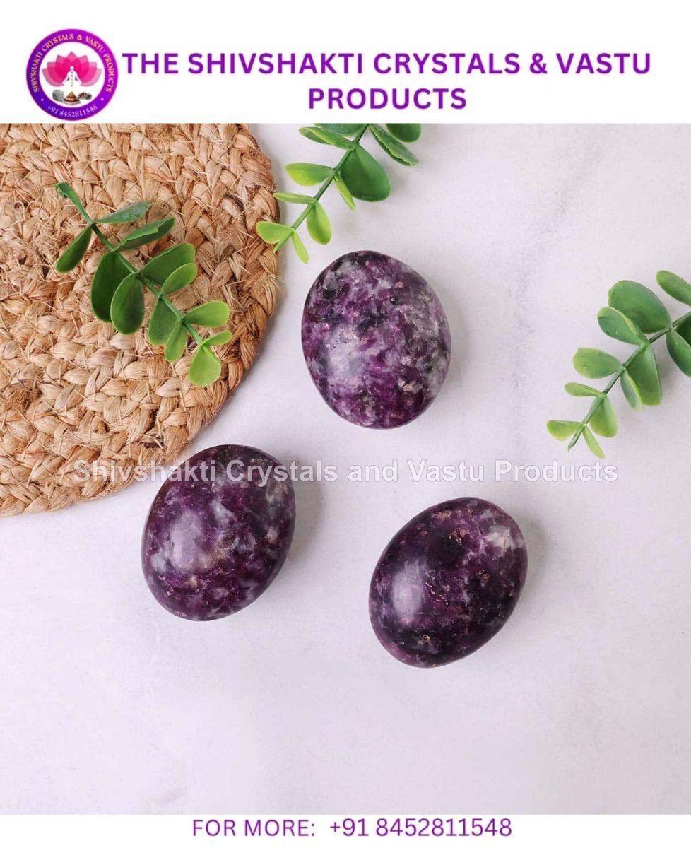 Spotted Lepidolite Palm Stone