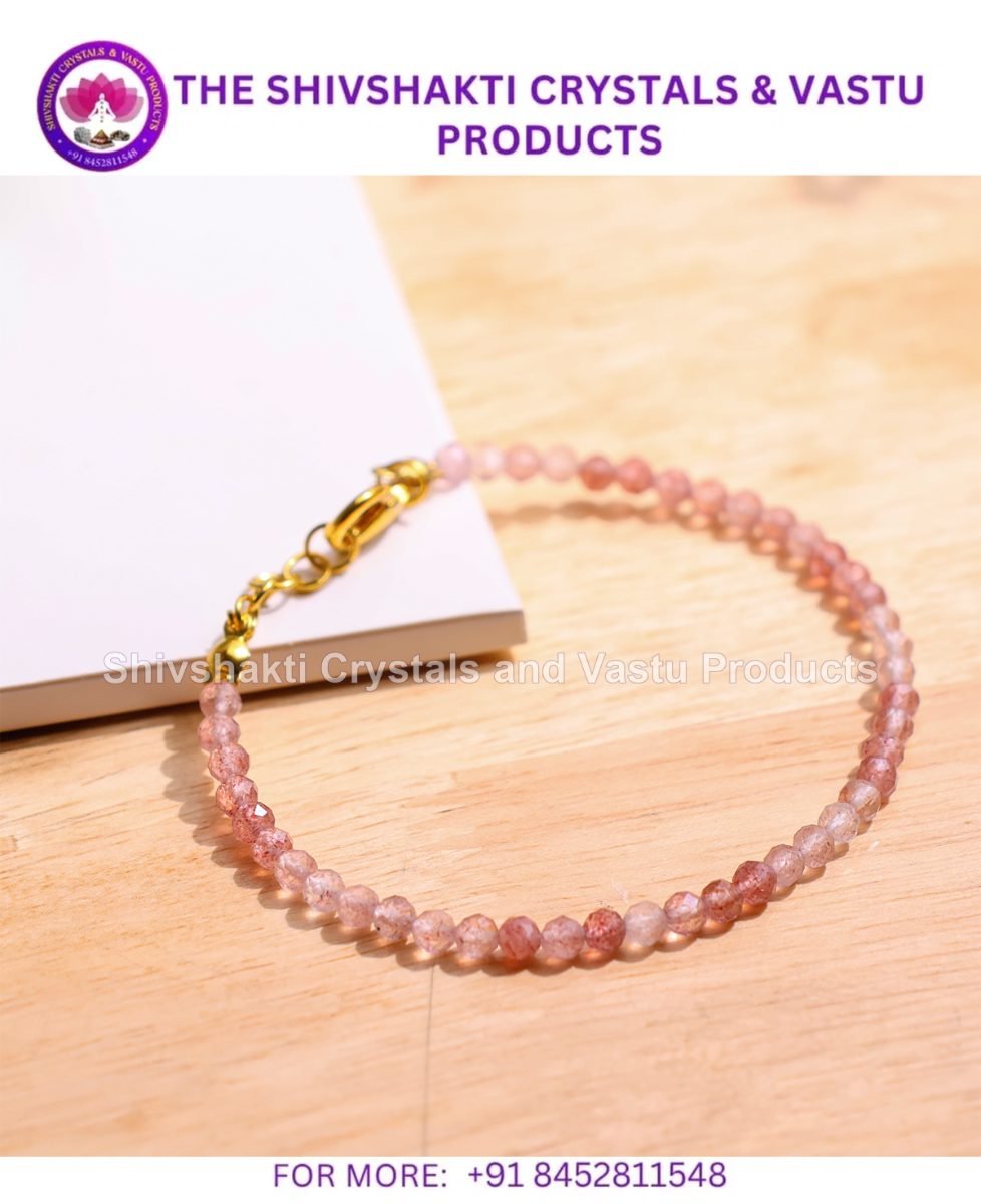 Strawberry Faceted Chain Bracelet 4mm