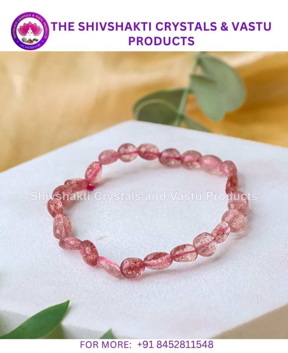 Strawberry Quartz Small Tumble Bracelet