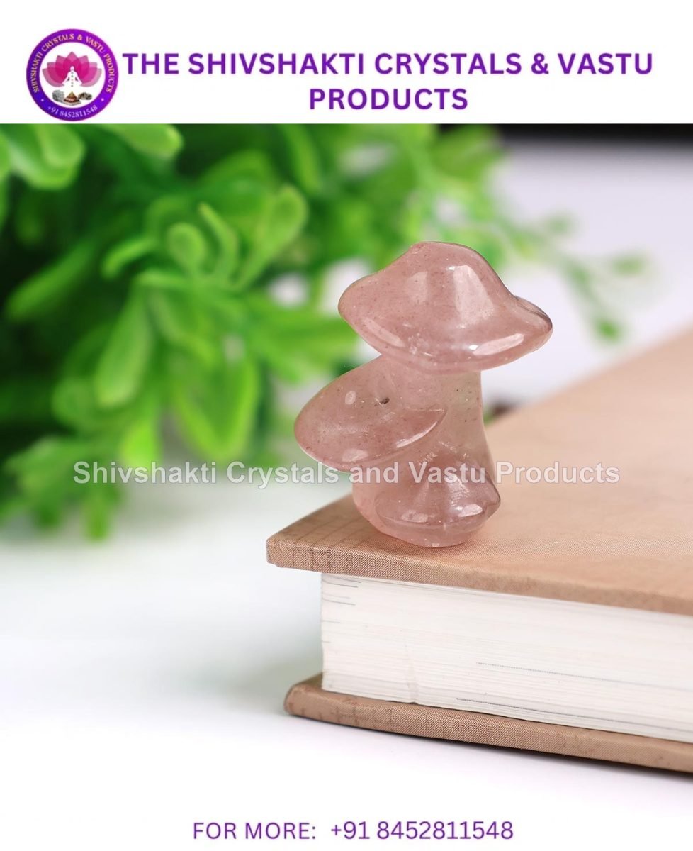 Strawberry Quartz Triple Mushroom