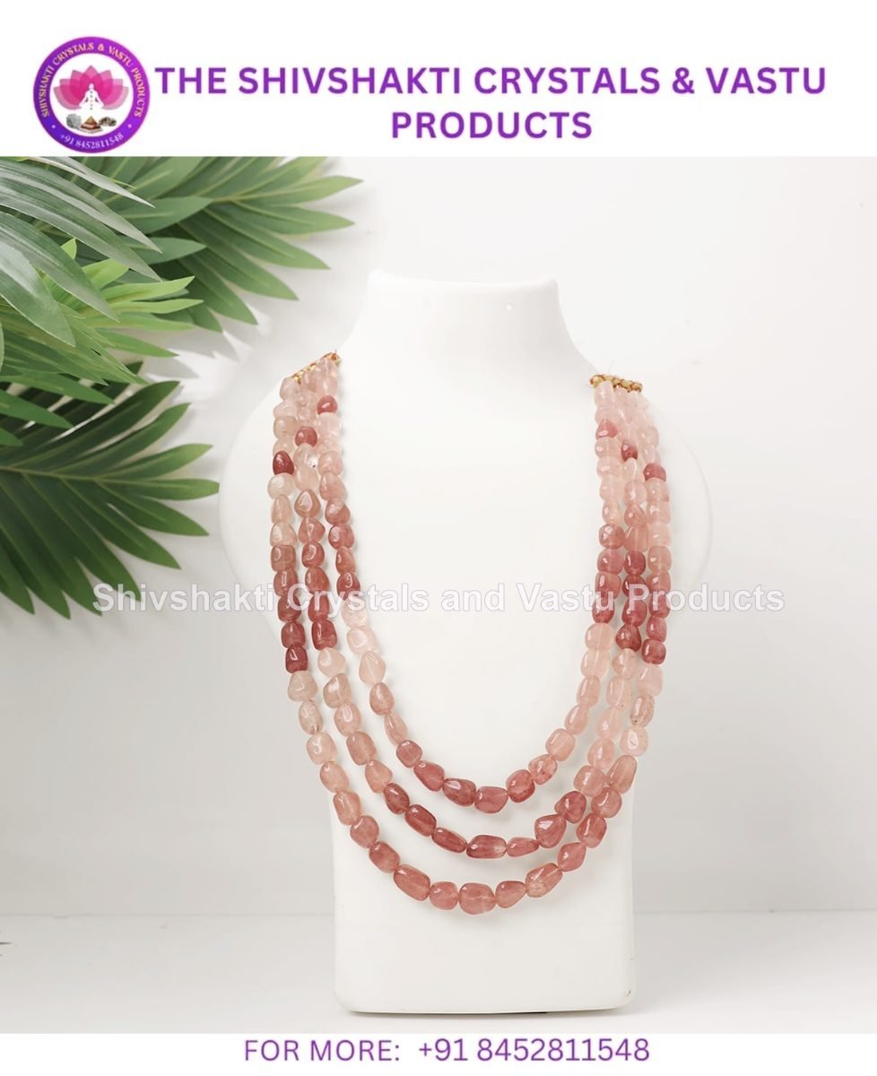 Strawberry Three Layer Tumble Necklace