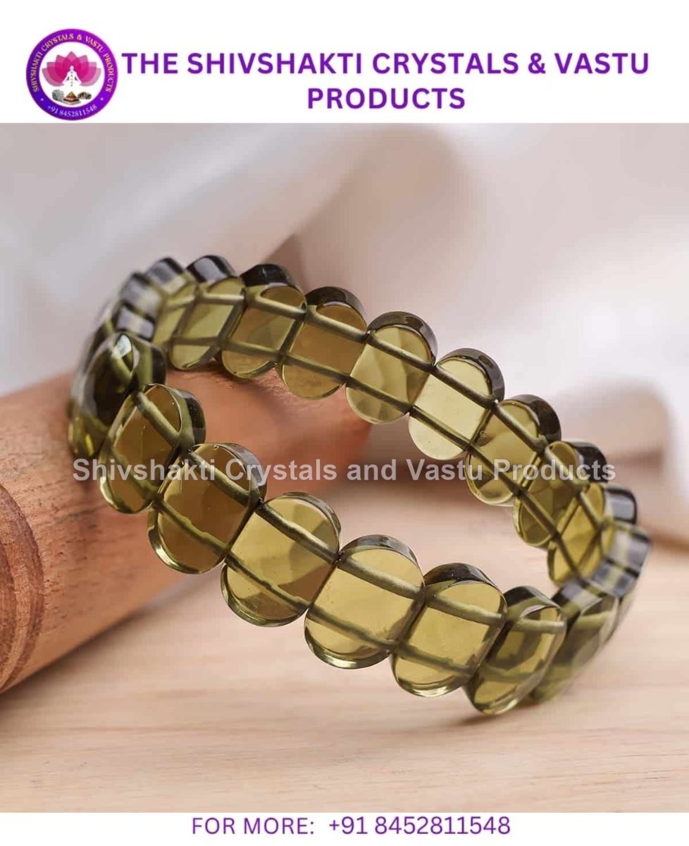 Synthetic Peridot Oval Faceted Bracelet