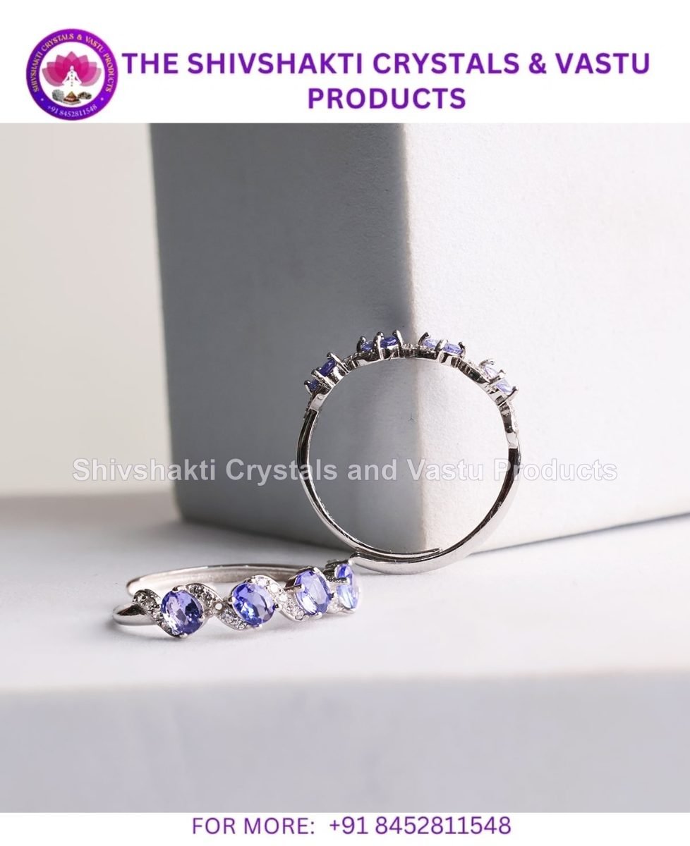 Tanzanite Ring In Four Stone, 925 Sterling Silver