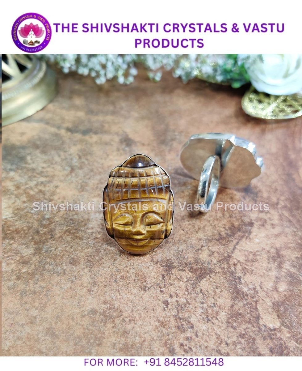 Tiger Eye Buddha Ring