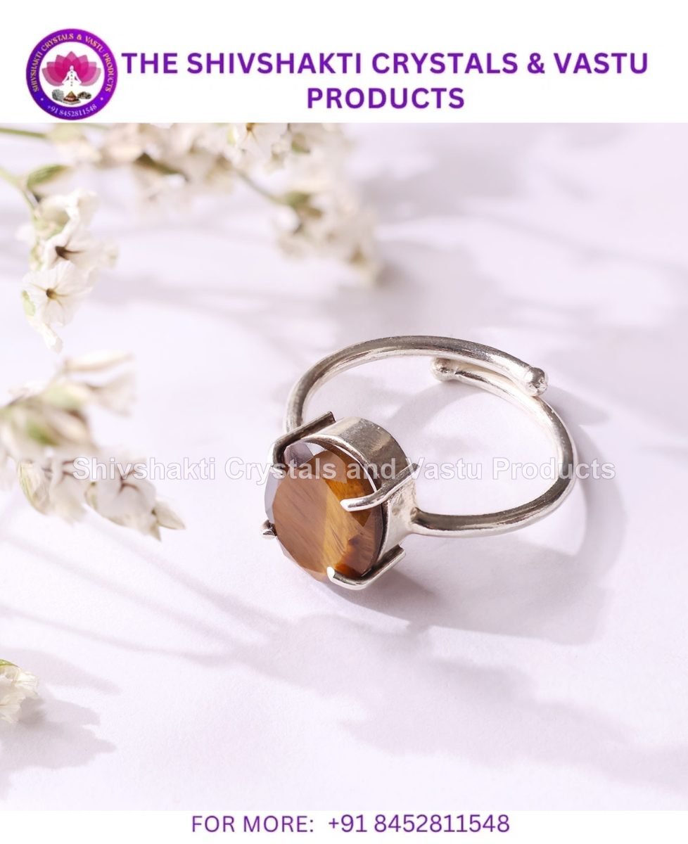 Tiger Eye Diamond Cut Ring