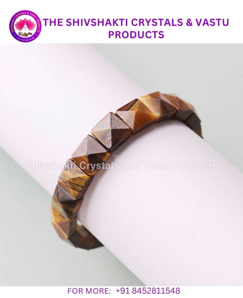 Tiger Eye Pyramid Shape Bracelet