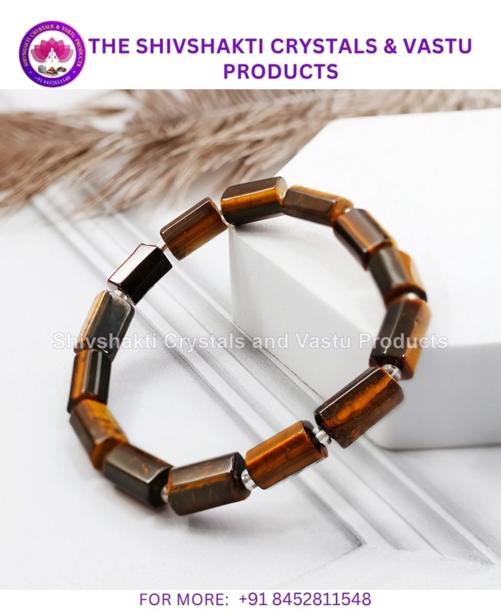 Tiger Eye Rectangle Beads Bracelet