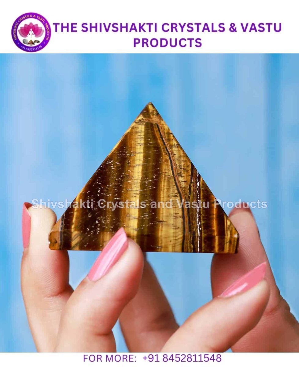 Tiger Eye Stone Pyramid