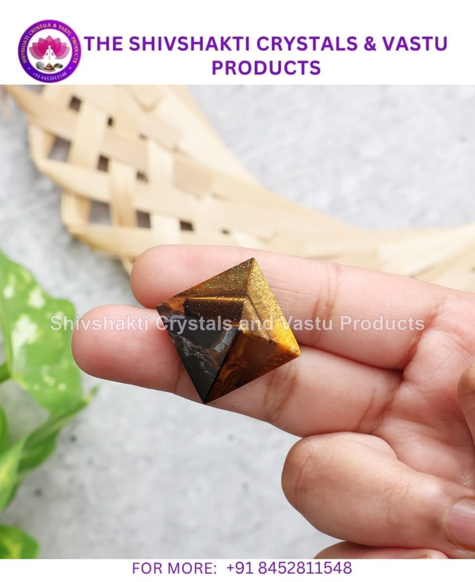 Tiger Eye Stone Small Pyramid