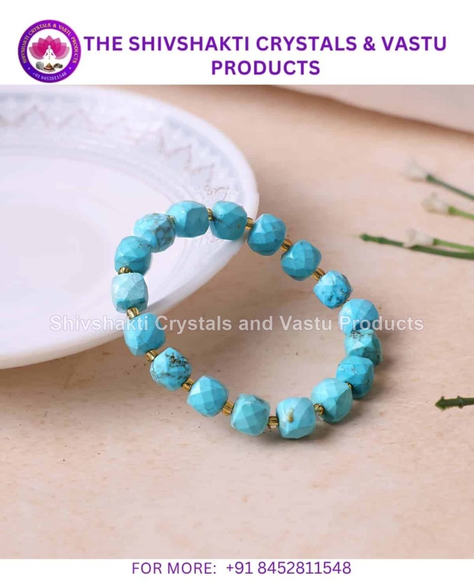 Turquoise Box Faceted Bracelet