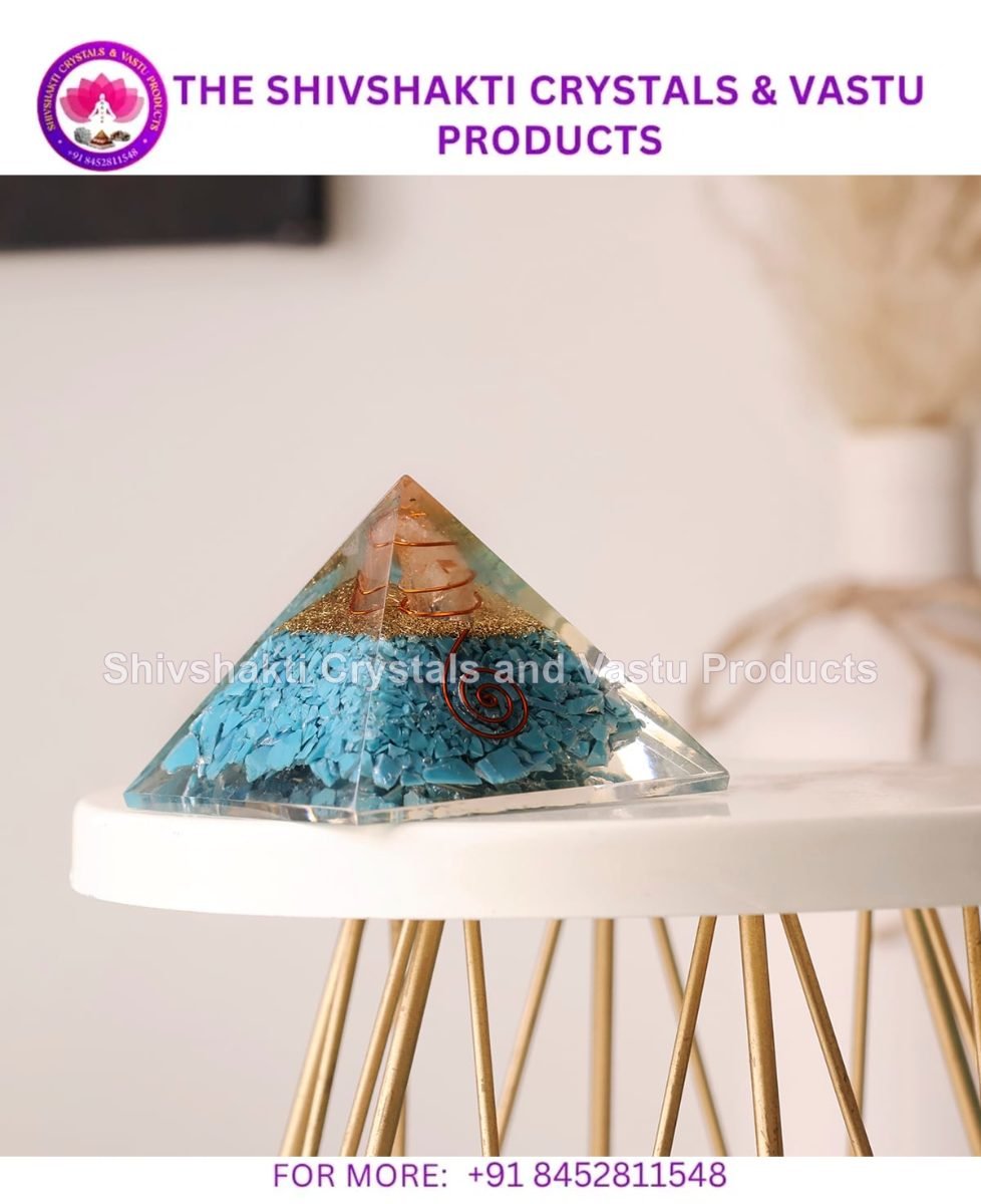 Turquoise Firoza Orgone Pyramid