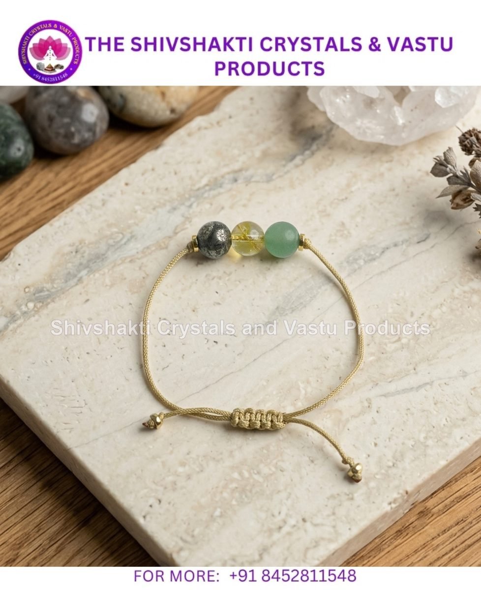 Wealth 3 Beads Thread Bracelet