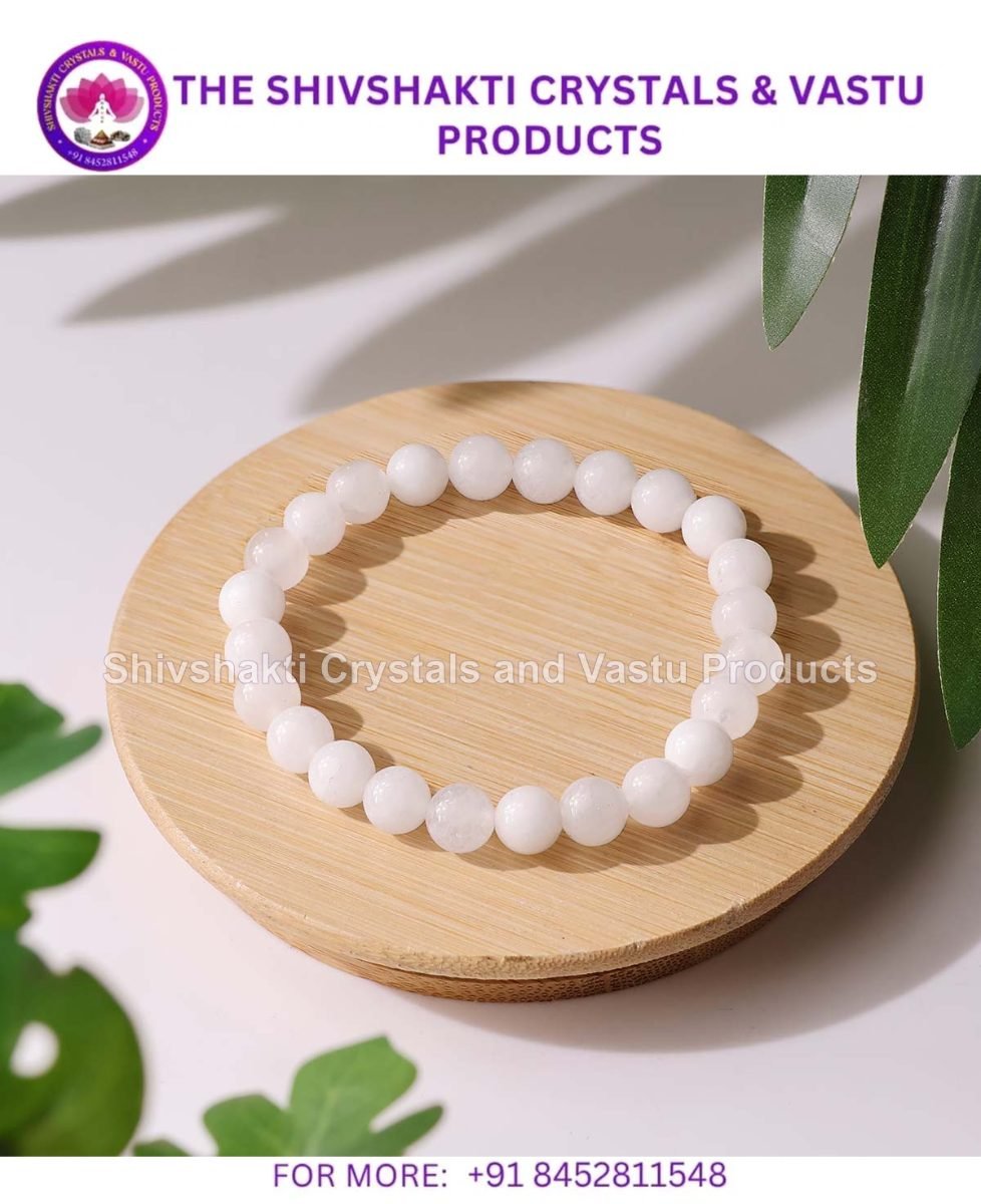White Agate Bracelet 8MM