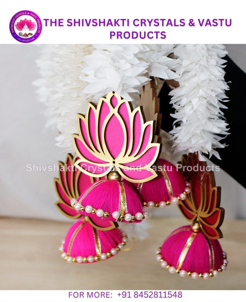 Wooden Lotus and Mogra Flowers Decoration