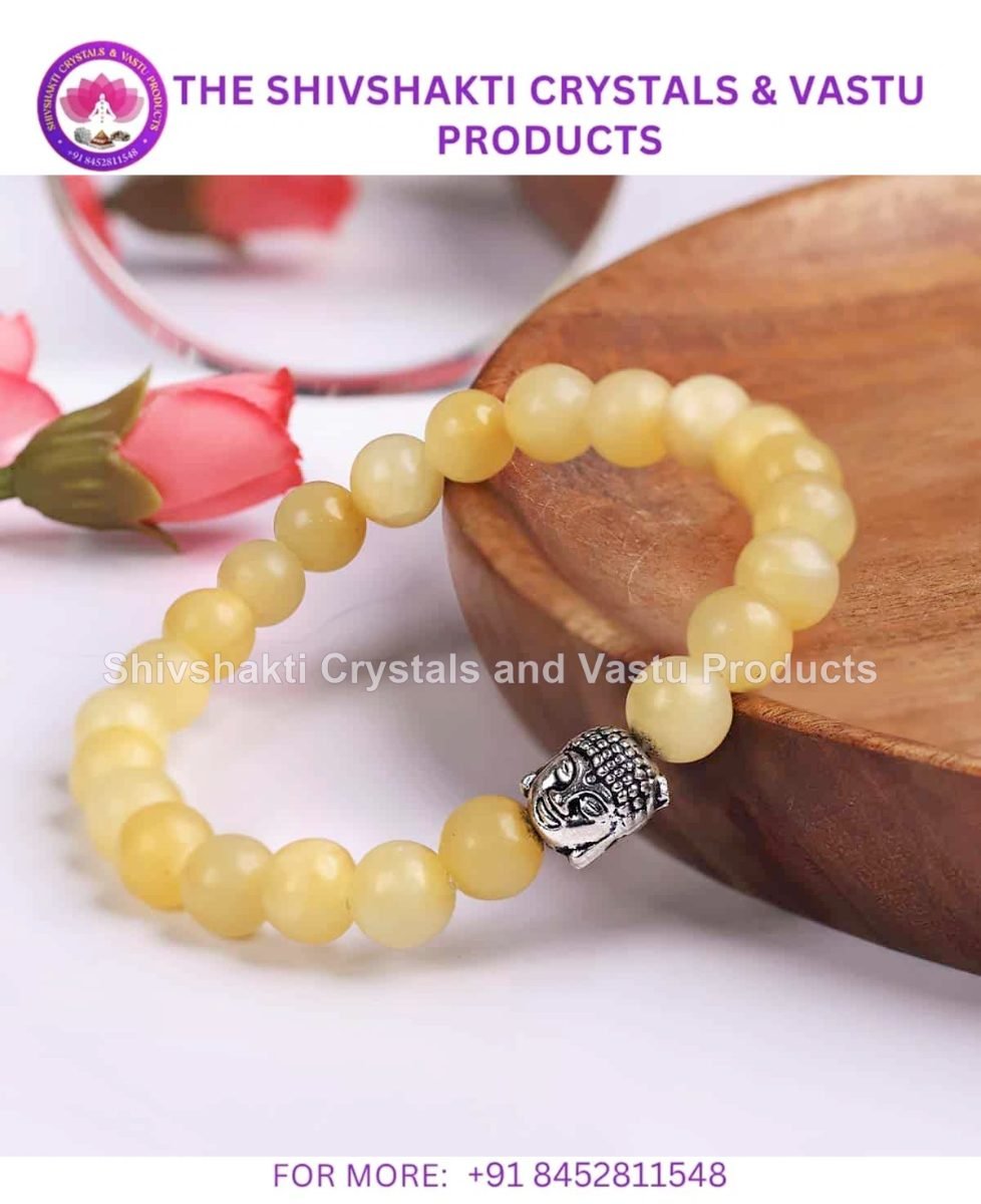 Yellow Calcite Buddha Bracelet