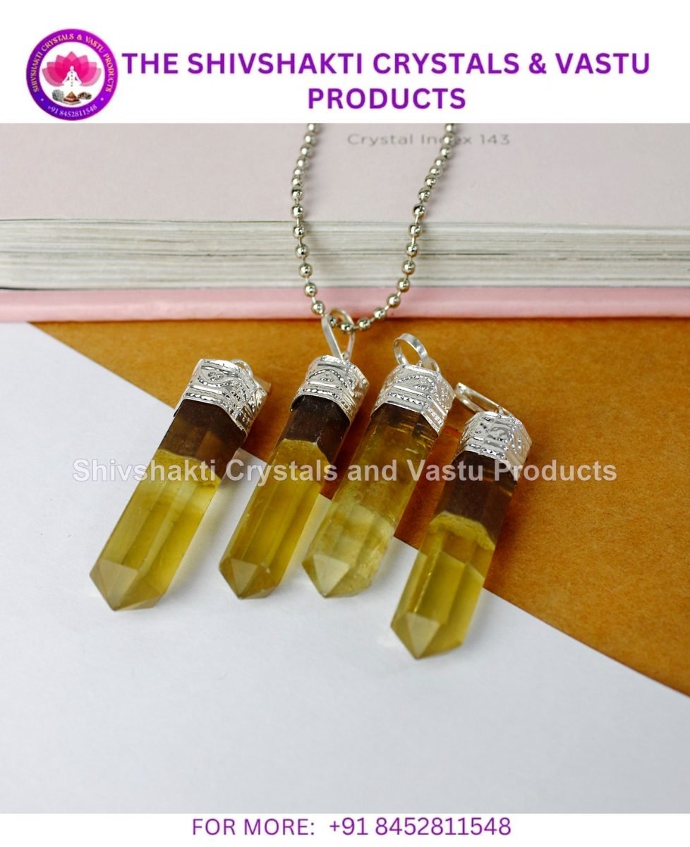 Yellow Fluorite Pencil Pendant